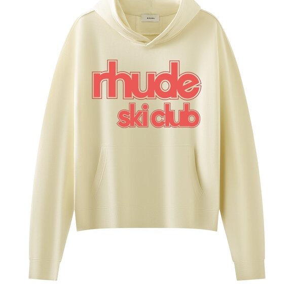 Rhude Beige Ski Club Hoodie - Picture 1 of 8